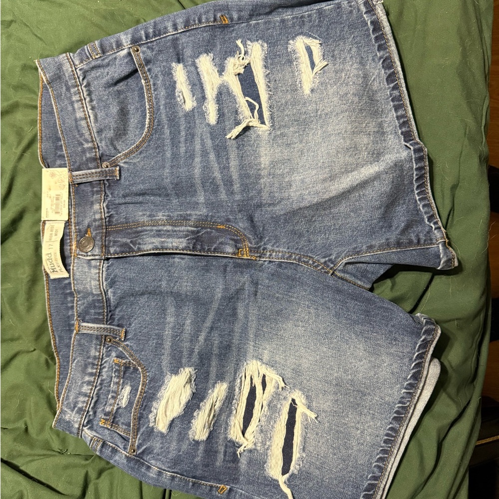 Mudd High Rise Midi Jeans - Blue Denim